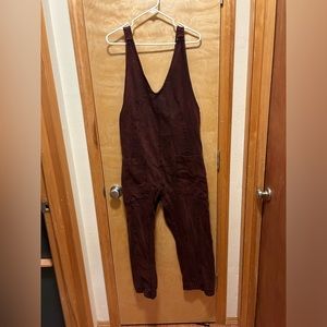 We The Free High Roller Jumpsuit Cherry Red size small
